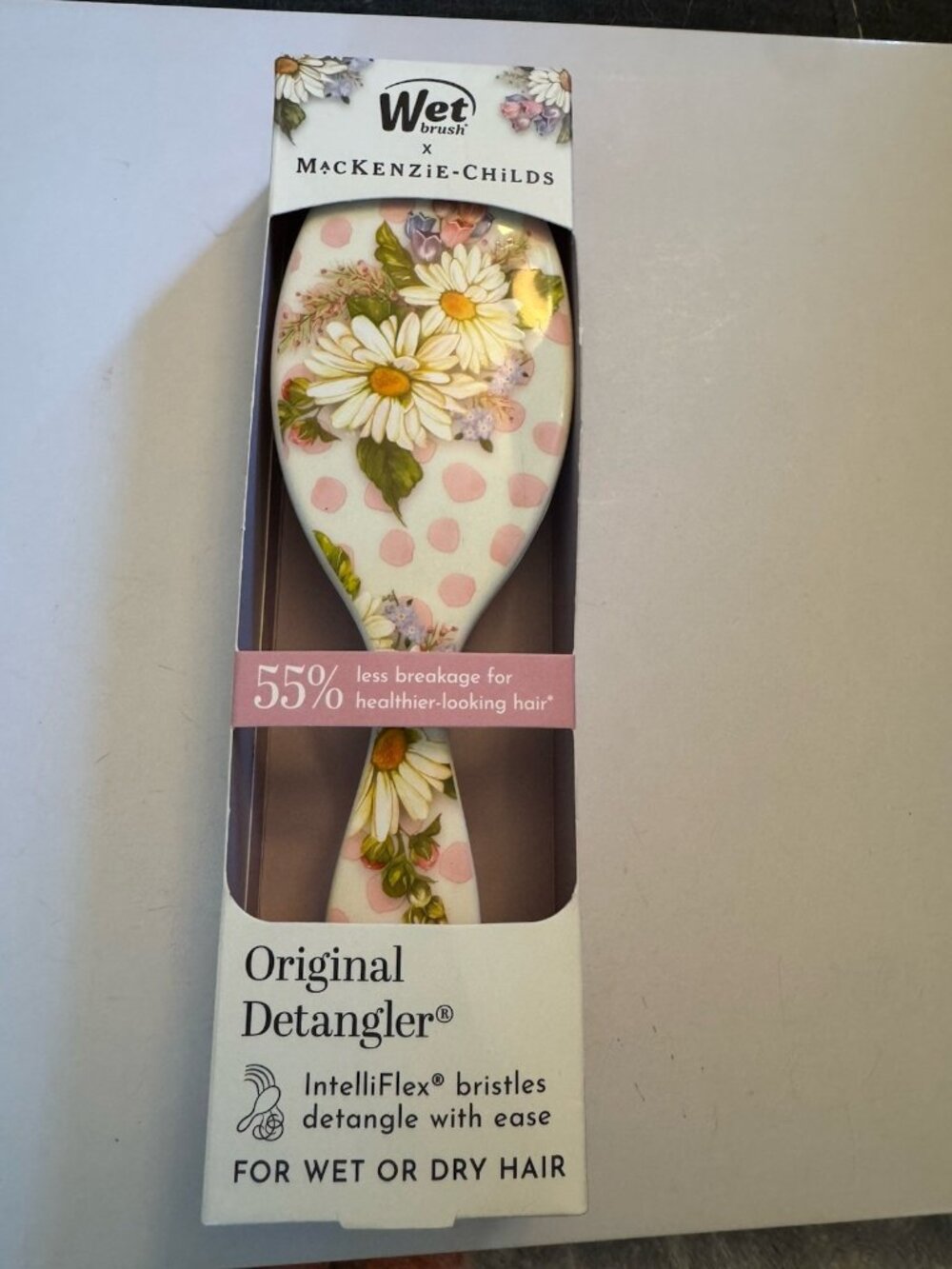 MacKenzie Childs x Wet Brush Wildflower Dot Original Detangler New CS3